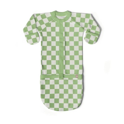 Image of Goumi 24 Hour Convertible Sleeper Baby Gown - Cabana Green 3-6M