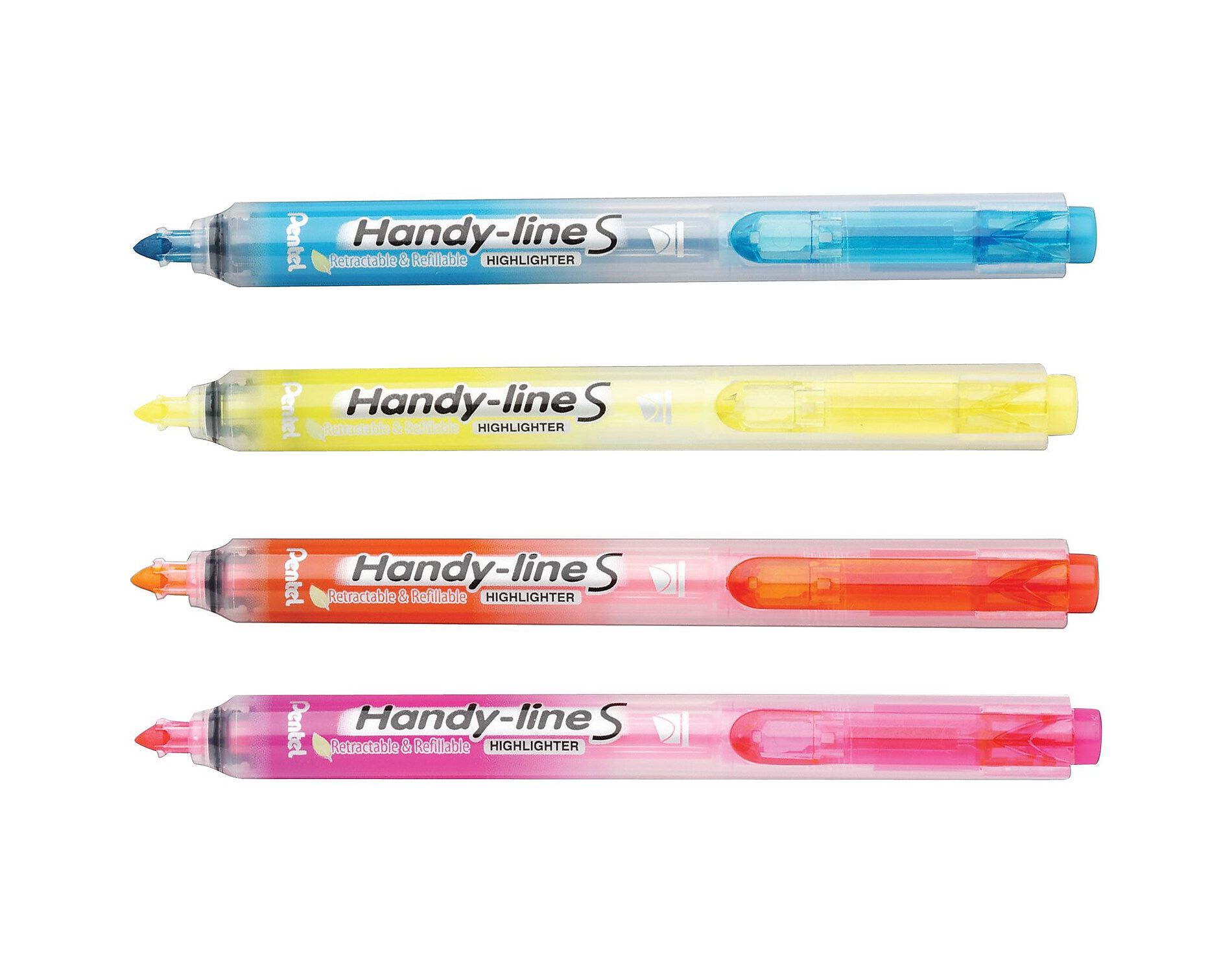 Pentel Recycled Handy-Lines Slim Retractable Highlighters 698067