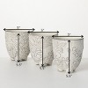 5.5"H Sullivans Medium Floral Line Art Pots Set of 3, Gray - 4 of 4