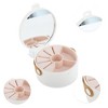 Unique Bargains Round Multi-Function Jewelry Box Jewelry Organizer 1 Pc - 3 of 4