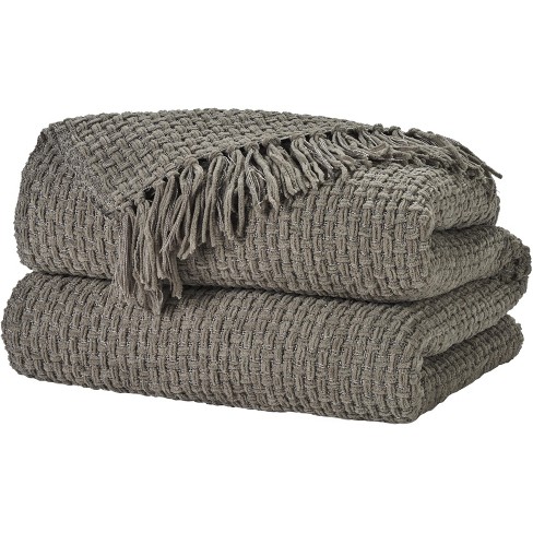 Charcoal discount chenille throw