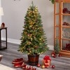 Nearly Natural 5-ft Frosted Colorado Aspen Pre-Lit Artificial Porch Christmas Tree with 200 LED lights - 4 of 4