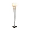 Vynxaria 65.75 Inch Floor Lamp with White Drum Shade and Crystal - Adorned Chrome Metal,Perfect for Bedroom and Living Room Decoration - 2 of 4