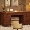 Garvee Executive Desk with Drawers, Farmhouse Home Office Desk with Charging Station, 60" Wooden Computer Writing Desk with File Cabinet Storage - 2 of 4