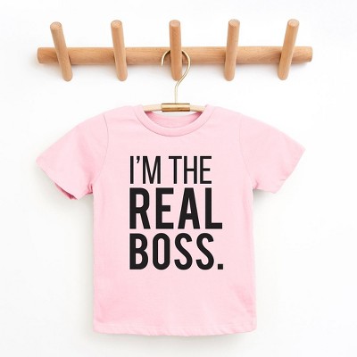 The Juniper Shop I'm The Real Boss Toddler Short Sleeve Tee