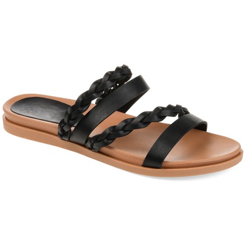 Black slide sandals target new arrivals