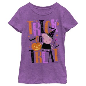 Girl's Peppa Pig Halloween Trick-Or-Treat T-Shirt - 1 of 4