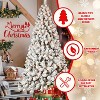 Resenkos Artificial 8ft Flock LED-lit Christmas Tree with 1460PVC Mixed Branch Tips - 3 of 4