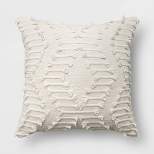 Chenille Diamond Patterned Square Throw Pillow - Threshold™