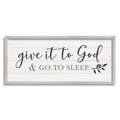 Stupell Give to God and Sleep Framed Giclee