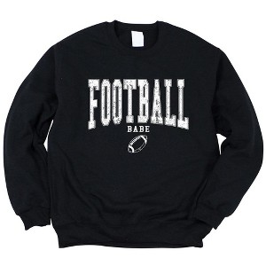 Simply Sage Market Women's Graphic Sweatshirt Varsity Football Babe - 1 of 4