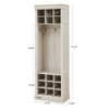 Coat Rack with Shoe Storage, Shoe Storage Cabinet with 15 Cubbies - 2 of 4