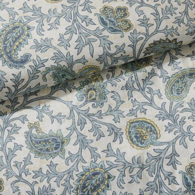 Blue Floral Queen Cotton Reversible Comforter Set