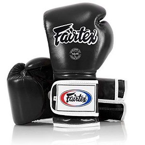 Fairtex BGV9 Mexican Style Black White Muay Thai Boxing Glove - Heavy Hitter - 1 of 4