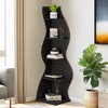 Kumasinova Modern 5 Tier Book Shelf,Wall Corner Display Storage Bookcase for Living Room,Bedroom,Office,Kitchen,Bathroom - 2 of 4