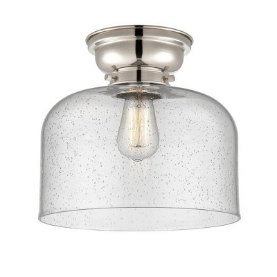 Bell - 1 Light Flush Mount In Industrial Style-9.4 Inches Tall and 12 Inches Wide