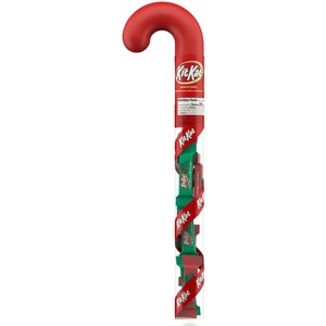 Kit Kat Milk Chocolate Wafer Filled Plastic Cane Christmas Candy Miniatures - 1.8oz - 1 of 4