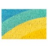 1'6"x2'6" Hello Sunshine Woven Door Mat - Novogratz By Momeni: Modern Indoor Outdoor Coir Mat, Blue & Yellow - 3 of 3
