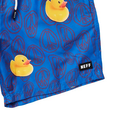 Мужские шорты Neff Blue Ducky Peace Sign Daily Hot Tub Board Shorts for Swimming (4X) — фото 2
