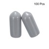 Unique Bargains Vinyl Rubber Screw Thread Bolt Plug Round Tube Insulated Protective Caps 100 Pcs - 2 of 4
