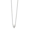 Chisel Stainless Steel Polished with Cubic Zirconia Double Triangles Pendant on a 16.5" Cable Chain Necklace - 2 of 3