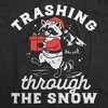 Womens Funny T Shirts Trashing Through The Snow Sarcastic Christmas Raccoon Graphic Novelty Tee For Ladies - Crazy Dog Women's T Shirt Gift For - 2 of 4