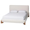 Baxton Studio Vinicio Mid-Century Modern Cream Boucle and 2-Piece Bedroom Set - 4 of 4