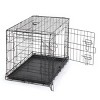 Munora 30" Folding Steel Pet Kennel, Cat & Dog Crate with Slide-Out Tray, Metal Wire Playpen, Black - 4 of 4