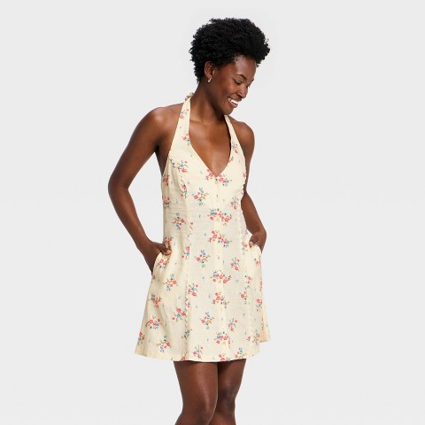 Женские платья Universal Thread Women's Floral Mini Sundress - Universal Thread™ Cream L