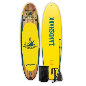 O'Brien Inflatable SUP Set, Stand Up Paddleboard with Pump, Paddle and Carry Bag Accessories - 350 Pound Capacity - 10.5' Landshark - 1 of 1