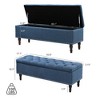 Arceso 51 Inch  Bedroom Bench，Fabric Upholstered Entryway Bench with Wooden Legs, Bench for Bedroom, Entryway, Living Room - 4 of 4