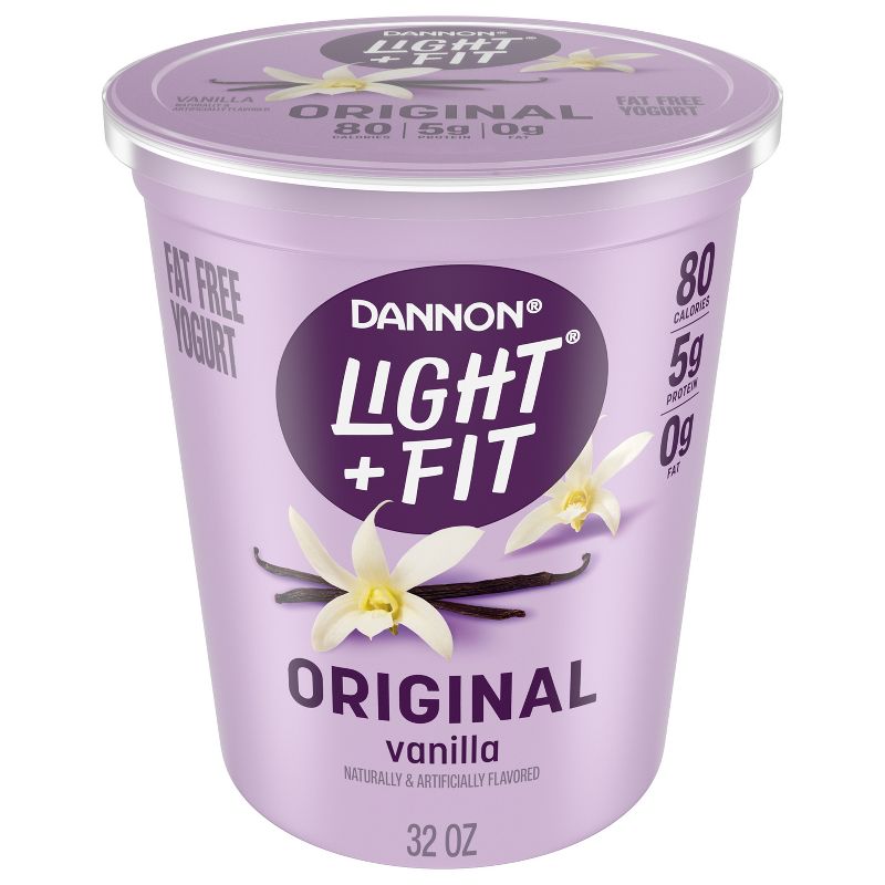 Light + Fit Nonfat Gluten-Free Vanilla Yogurt - 32oz Tub, 1 of 8