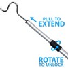 J&V TEXTILES Shepherds Aluminium Pole with a 2.75-Inch Hook and Handle, Lightweight, Extendable from 36 to 62-Inch - 4 of 4