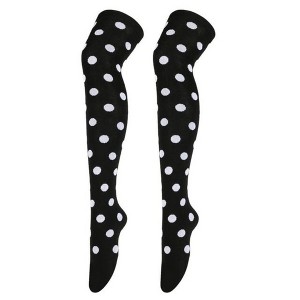 Colorful Polka Dot Patterned Thigh High Socks from the Sock Panda (Women's Sizes, Adult Medium) - 1 of 3