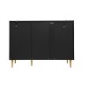 Maison Boucle Accent Cabinet With Storage,Storage Cabinet With 3 DoorsSideboard with Adjustable Shelf,Furniture Indoor,Kitchen and Dining - image 4 of 4