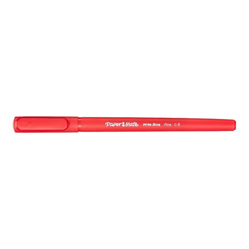 Paper Mate Write Bros. Ballpoint Pens Fine Point Red Ink 12/Pack (3371131), 2 of 5
