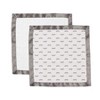 Bacati - Mustache/Plus Muslin 2 pc Security Blankets, Gray - 3 of 4