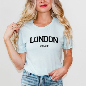 Simply Sage Market Women's London England Varsity Short Sleeve Graphic Tee - 1 of 3