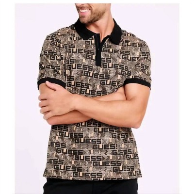 Men's Tevor Pique Cotton Logo Polo T-shirt - Guess