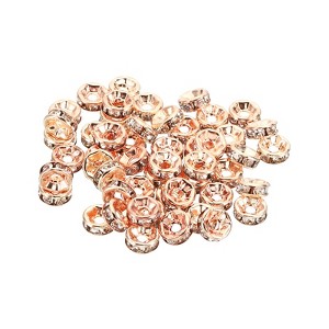 Unique Bargains Small Bead Spacers Rondelle Spacer Beads for Jewelry Making Bracelets 100 Pcs - 1 of 4