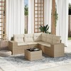 vidaXL Garden Sofa Set Beige - 2 of 4