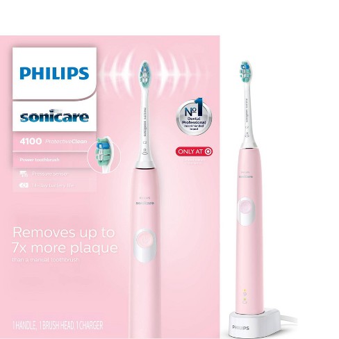 Philips Sonicare Protective Clean 4100 Plaque Control Pink Rechargeable Electric Toothbrush - Hx6810/50 : Target