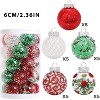 25-Pack Shatterproof Christmas Ball Ornaments, 2.36-Inch 6-Color Mixed Set for Holiday Displays and Table Centerpieces - 3 of 4