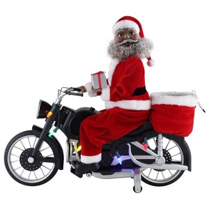 Mr. Christmas Animated LED Motorcycling Santa Musical Christmas Decoration - 1 of 4