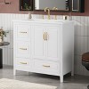 TUYOHWTUYOHW 36 Inch Bathroom Vanity with Sink, One Cabinet with Soft-closing Doors, 4 Soft-Closing Drawers, Metal Handles - 4 of 4