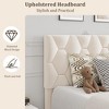 Bed Frame with Upholstered Headboard, Heavy-Duty Platform Bed Frame with Strong Wood Slats, No Box Spring Needed Noise Free - 4 of 4