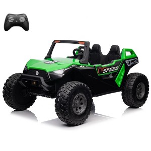 24V 2-Seater 4WD UTV Electric Ride-On Car for Kids with Parent Remote Control, Adjustable 21" Seats + Foldable 3rd Seat - 1 of 4