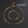 Paperclip Chain Necklace or Bracelet for Women or Men Stainless Steel Ginger Lyne Collection - 3 of 4