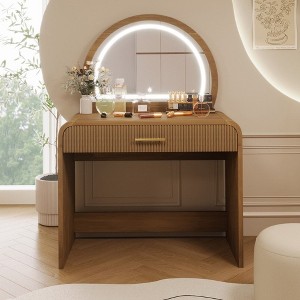 NicBex Makeup Vanity Desk with Mirror,Makeup Table with Drawer for Bedroom - 1 of 4