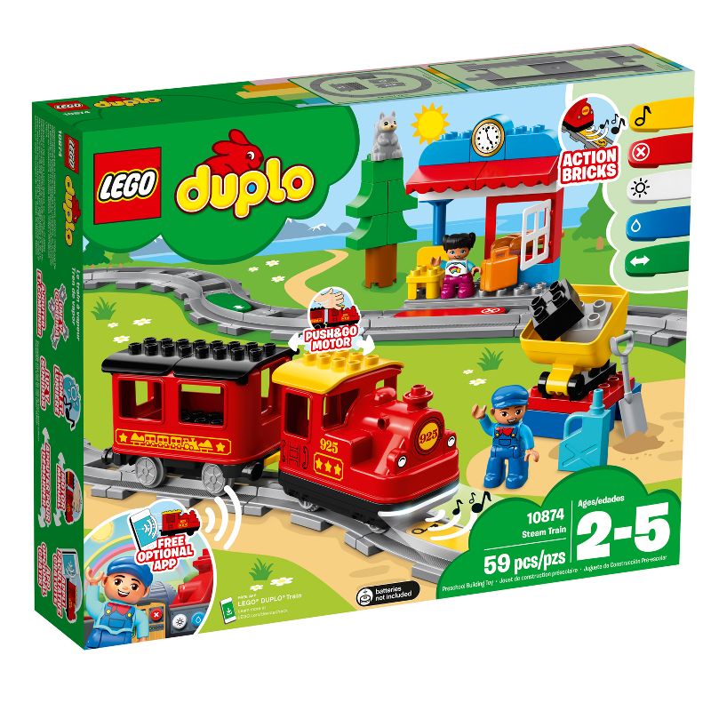 LEGO DUPLO My Town Steam Train Set with Action Bricks 10874, 5 of 9